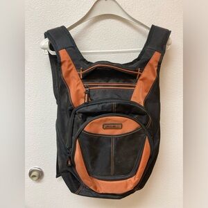 EDDIE BAUER Orange and Black Full Size Backpack and Diaper Bag
